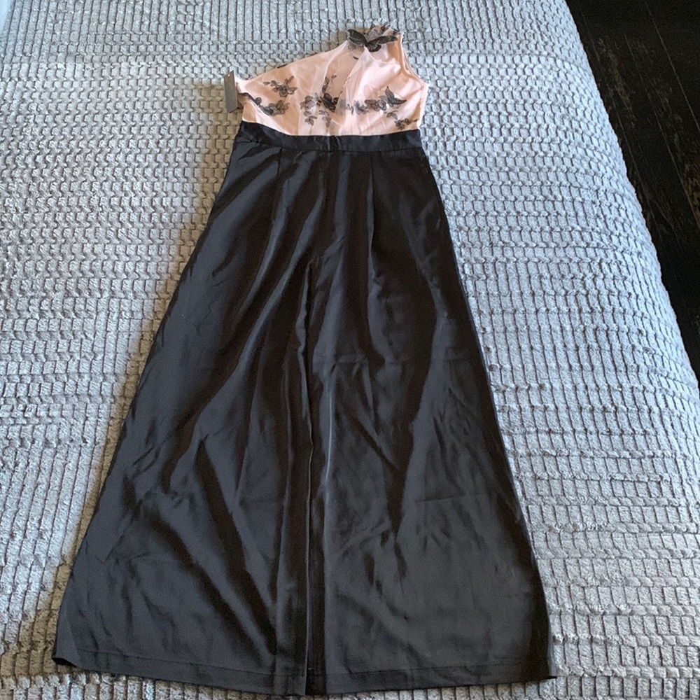 Retro Stage. Size L. Pink and Black. Butterfly Jumpsuit.